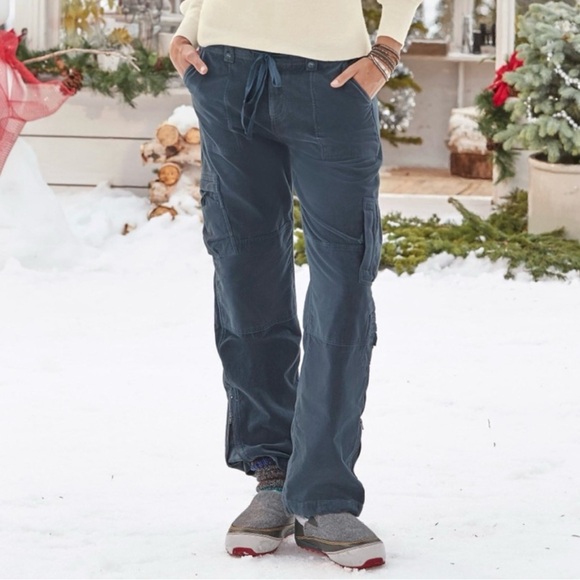 Sundance Nightfall Velvet Cargo Pants, Sz 14, Charcoal, NWOT w/ imperfections - Picture 16 of 16